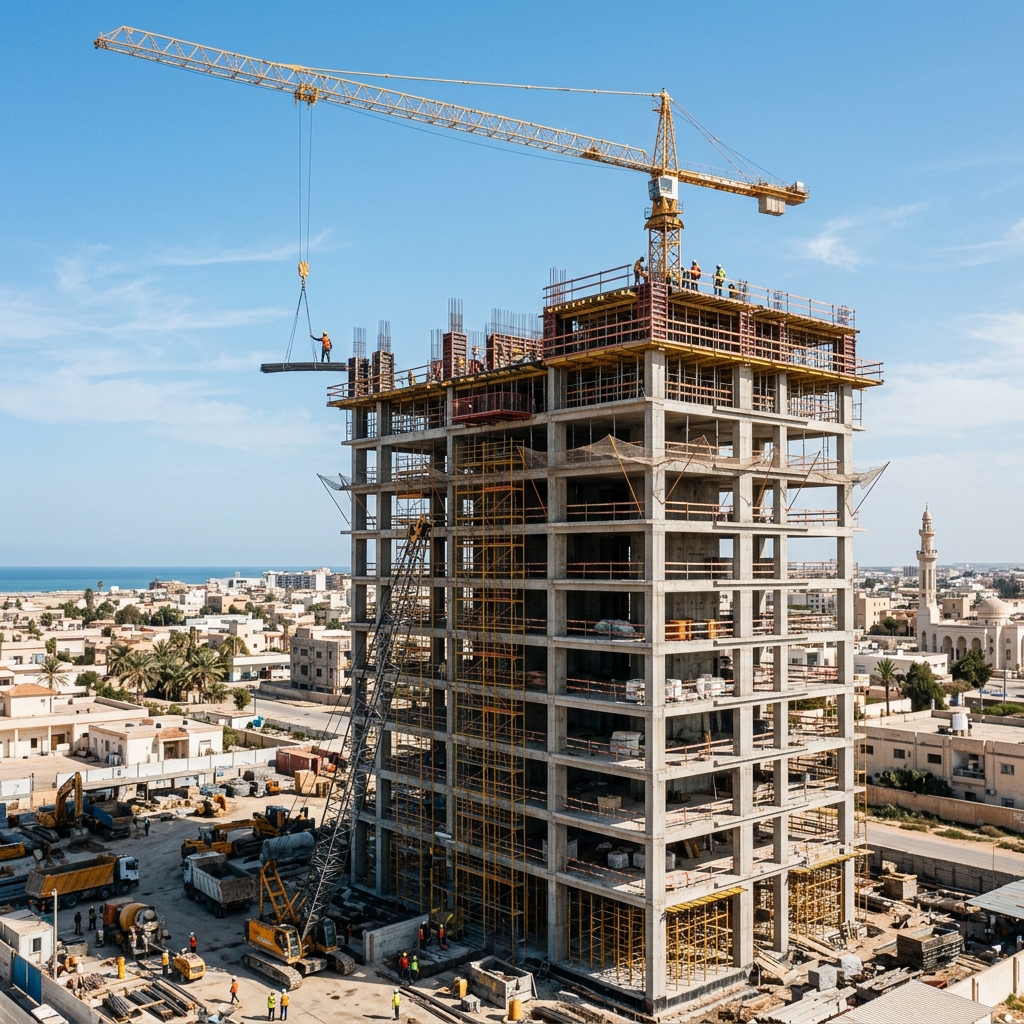 Commercial Tower Structure in Az-Zawiyah